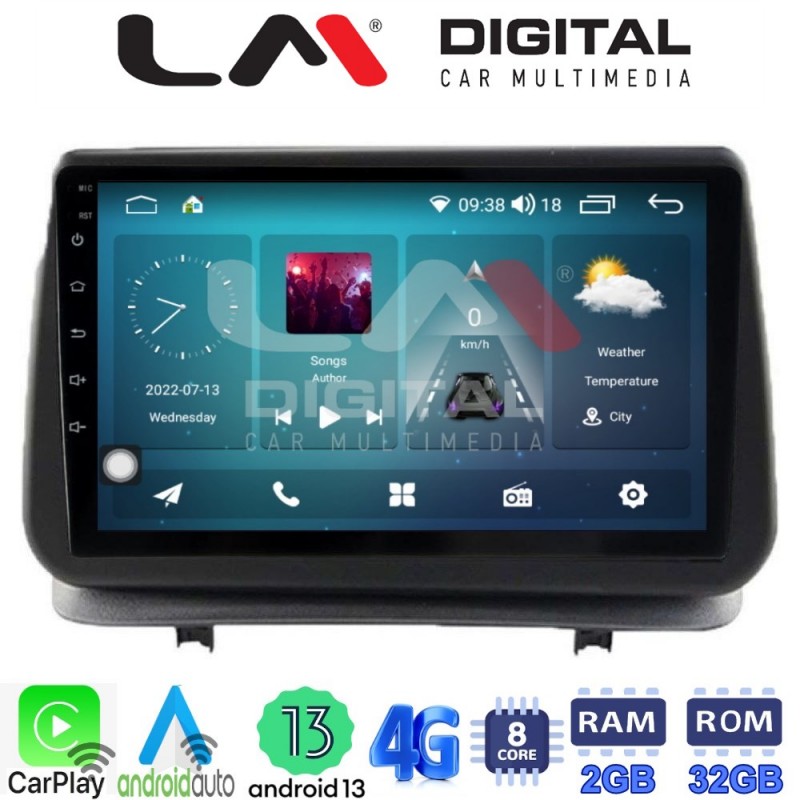 LM Digital - LM ZR8319 GPS Οθόνη OEM Multimedia Αυτοκινήτου για Renault Clio III 2005 &gt; 2011 (CarPlay/AndroidAuto/BT/GPS/WIFI/GPRS)