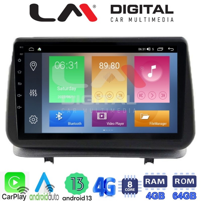 LM Digital - LM ZC8319 GPS Οθόνη OEM Multimedia Αυτοκινήτου για Renault Clio III 2005 &gt; 2011 (CarPlay/AndroidAuto/BT/GPS/WIFI/GPRS)