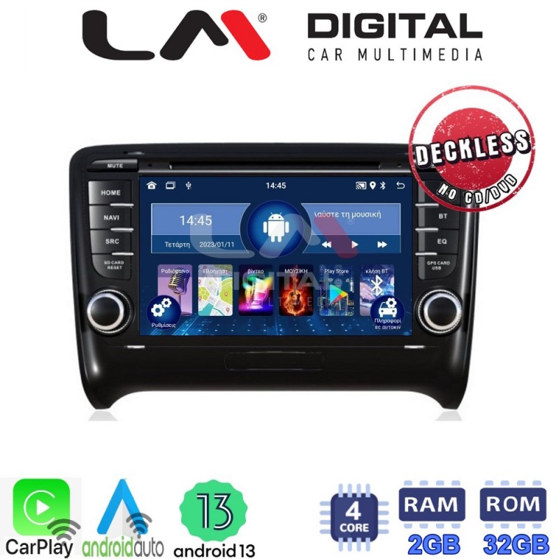 LM Digital - LM N4078 GPS Οθόνη OEM Multimedia Αυτοκινήτου για AUDI TT 2007 &gt; 2014 (CarPlay/AndroidAuto/BT/GPS/WIFI)