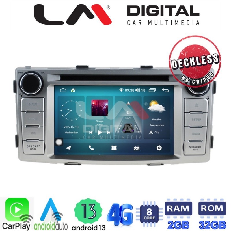 LM Digital - LM R8143 GPS Οθόνη OEM Multimedia Αυτοκινήτου για TOYOTA HILUX 08&gt;12 (CarPlay/AndroidAuto/BT/GPS/WIFI/GPRS)