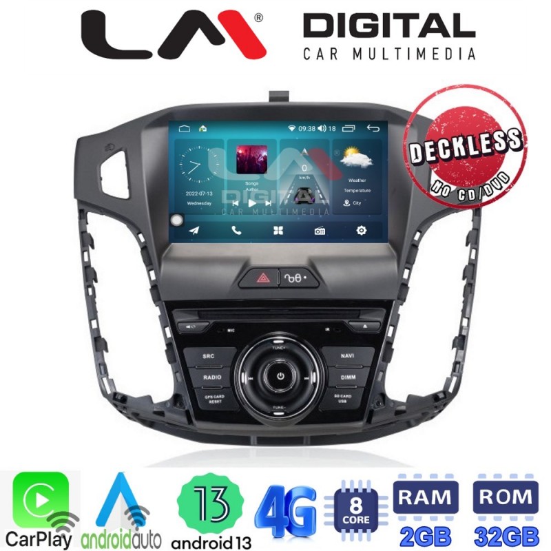 LM Digital - LM R8150 GPS Οθόνη OEM Multimedia Αυτοκινήτου για Ford Focus 2012-2014 (CarPlay/AndroidAuto/BT/GPS/WIFI/GPRS)