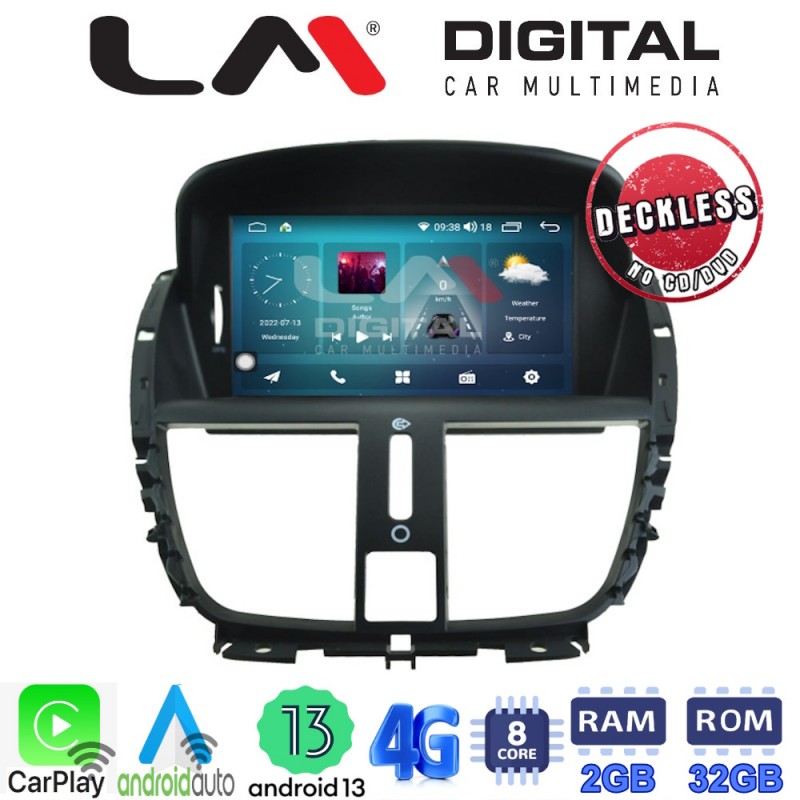 LM Digital - LM R8207 GPS Οθόνη OEM Multimedia Αυτοκινήτου για Peugeot 207 (CarPlay/AndroidAuto/BT/GPS/WIFI/GPRS)