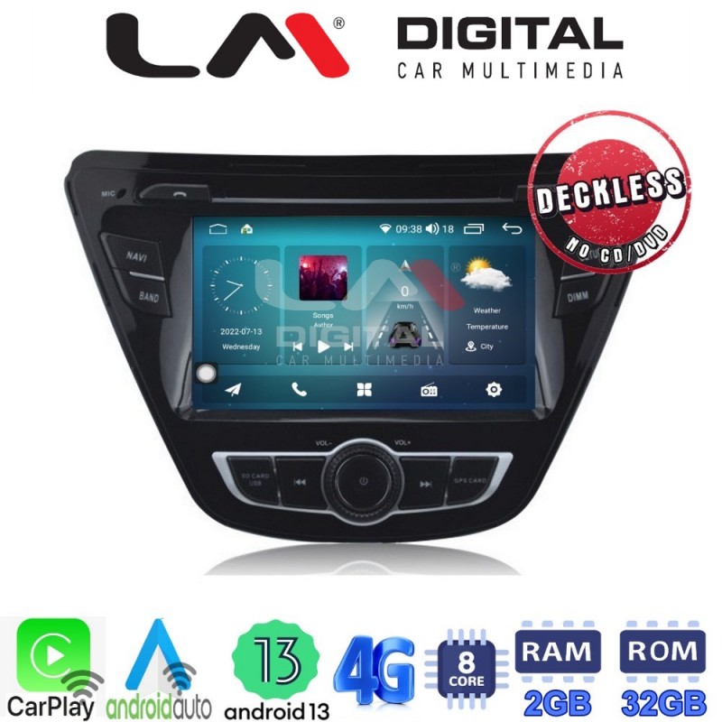 LM Digital - LM R8359 GPS Οθόνη OEM Multimedia Αυτοκινήτου για Hyundai elantra 2014-2015 (CarPlay/AndroidAuto/BT/GPS/WIFI/GPRS)