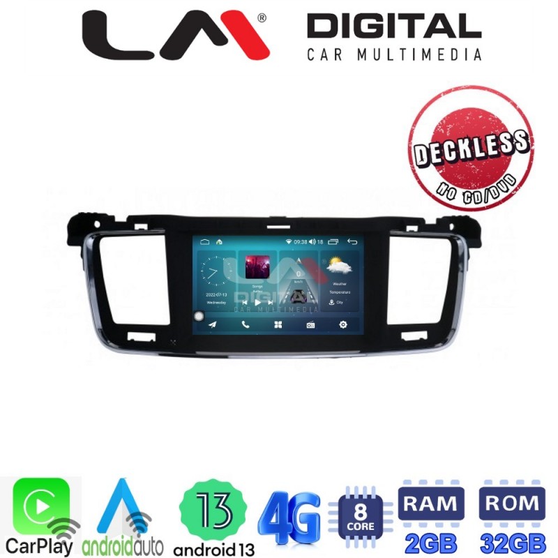 LM Digital - LM R8509 GPS Οθόνη OEM Multimedia Αυτοκινήτου για PEUGEOT 508 2010 &gt; 2015 (CarPlay/AndroidAuto/BT/GPS/WIFI/GPRS)