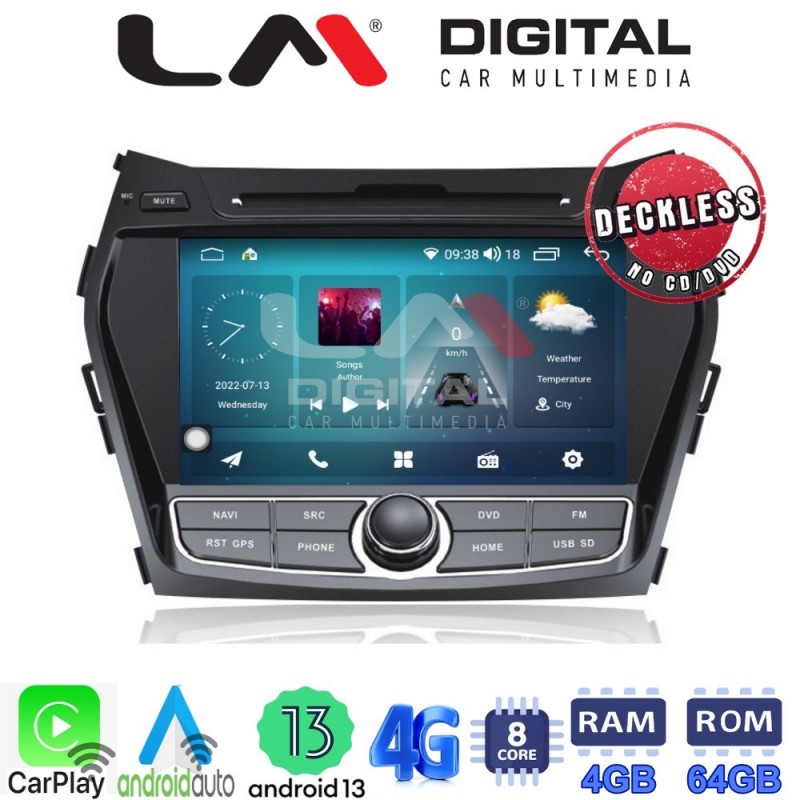 LM Digital - LM C8209 GPS Οθόνη OEM Multimedia Αυτοκινήτου για HYUNDAI IX45 2012-2017 (CarPlay/AndroidAuto/BT/GPS/WIFI/GPRS)