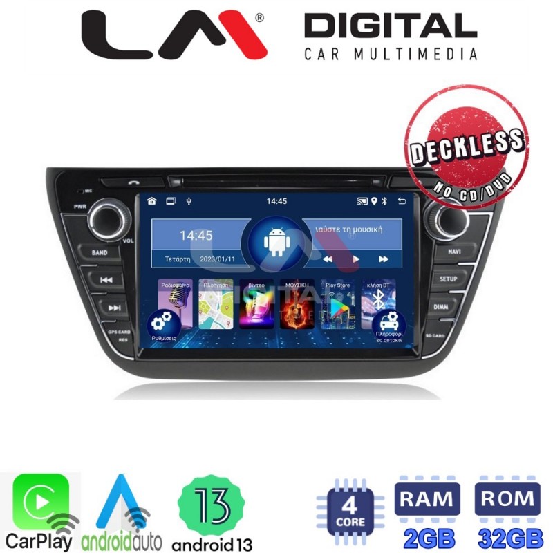 LM Digital - LM N4337 GPS Οθόνη OEM Multimedia Αυτοκινήτου για SX4 S-CROSS  2014&gt; (CarPlay/AndroidAuto/BT/GPS/WIFI)