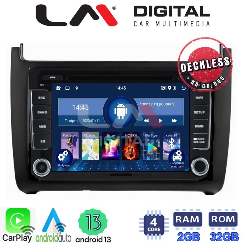 LM Digital - LM N4405 GPS Οθόνη OEM Multimedia Αυτοκινήτου για VW POLO mod 2014&gt;2017 (CarPlay/AndroidAuto/BT/GPS/WIFI)