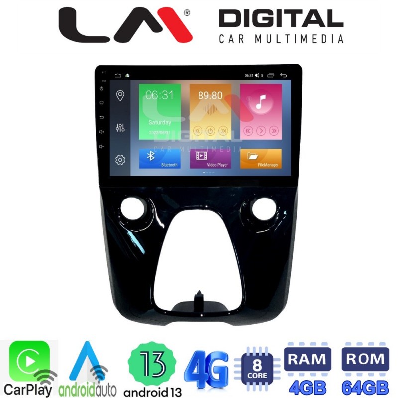 LM Digital - LM ZC8564 GPS Οθόνη OEM Multimedia Αυτοκινήτου για Aygo & C1 & 107 14&gt; (CarPlay/AndroidAuto/BT/GPS/WIFI/GPRS)