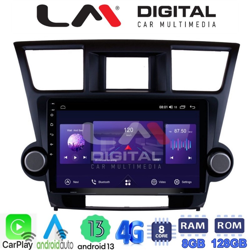 LM Digital - LM ZT8089 GPS Οθόνη OEM Multimedia Αυτοκινήτου για Toyota Highlander 2008 &gt; 2015 (CarPlay/AndroidAuto/BT/GPS/WIFI/GPRS)