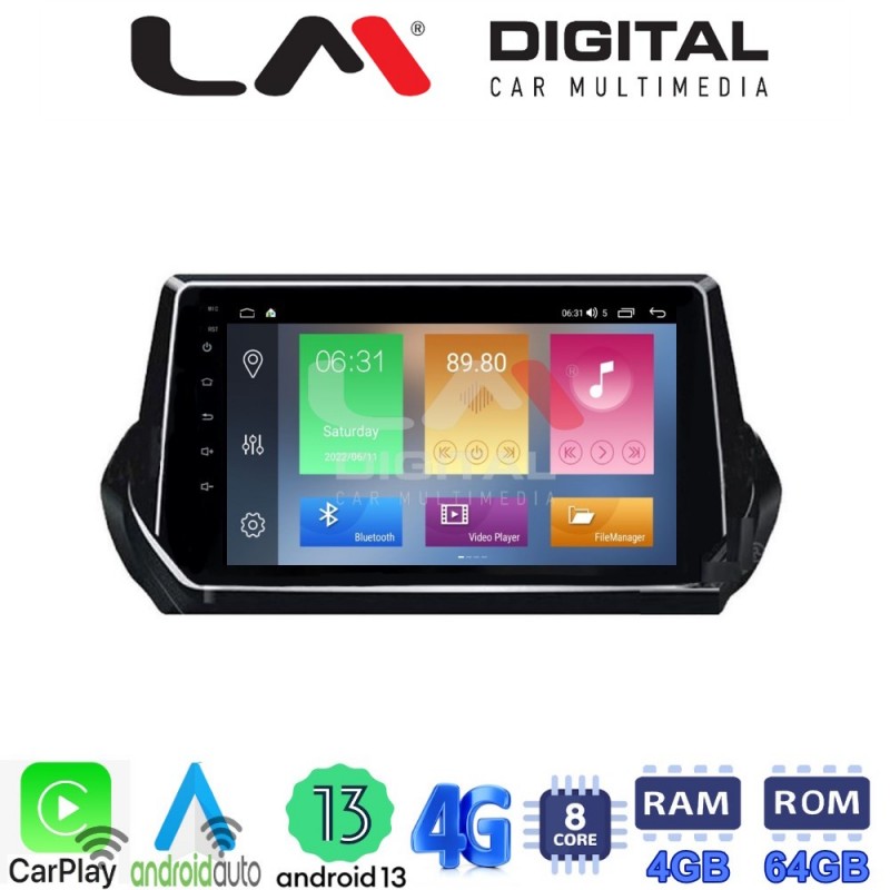 LM Digital - LM ZC8375 GPS Οθόνη OEM Multimedia Αυτοκινήτου για PEUGEOT 208-2008 2012&gt;  (CarPlay/AndroidAuto/BT/GPS/WIFI/GPRS)