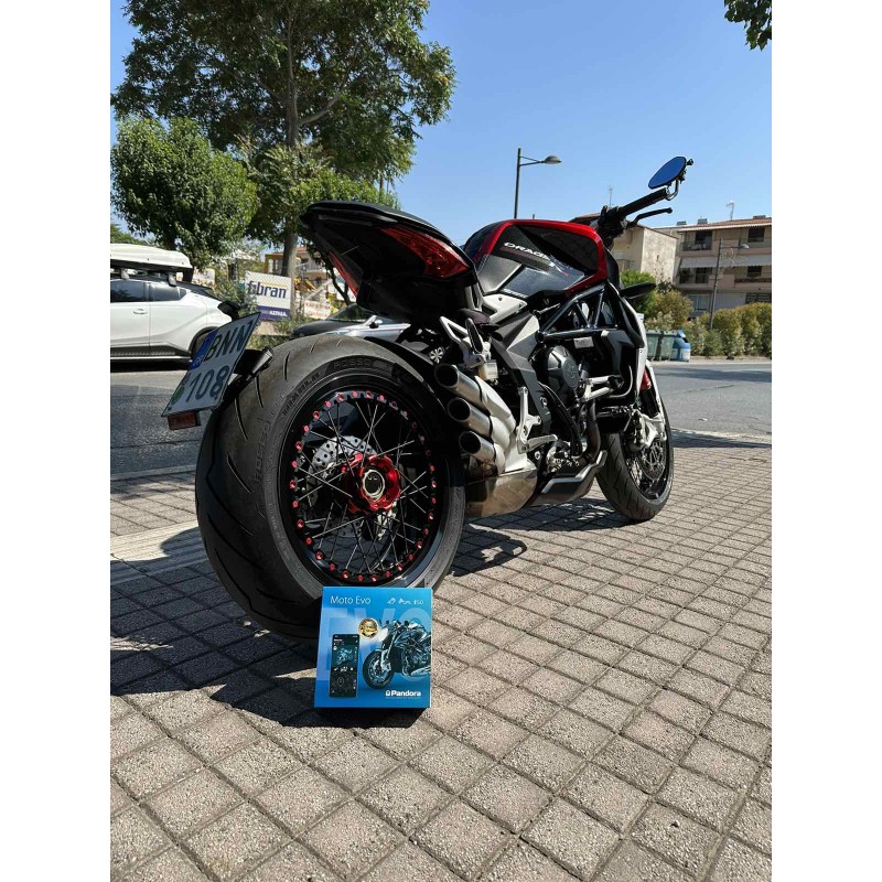 MV Agusta Brutale Τοποθέτηση συναγερμού Pandora Moto Evo