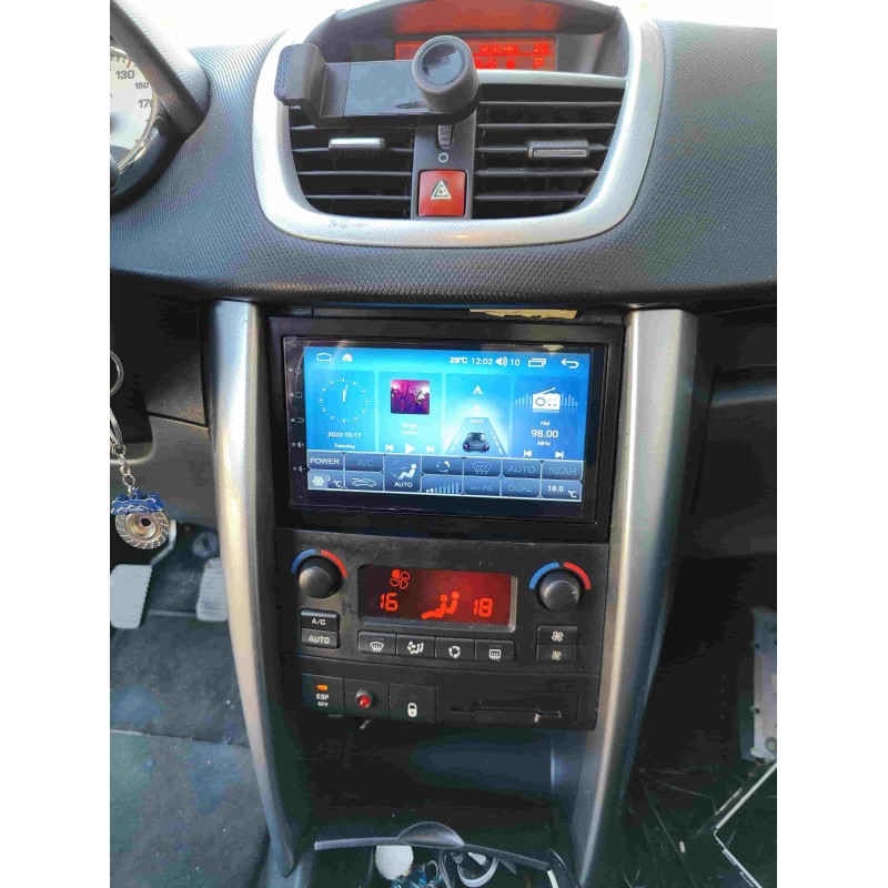 Peugeot 206 2Din Multimedia με ολες τις εργοστασιακες πληροφοριες οχηματος